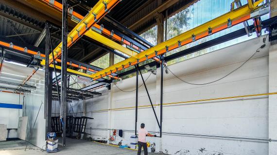 manual monorail with shunting bridge cassette systeem 1